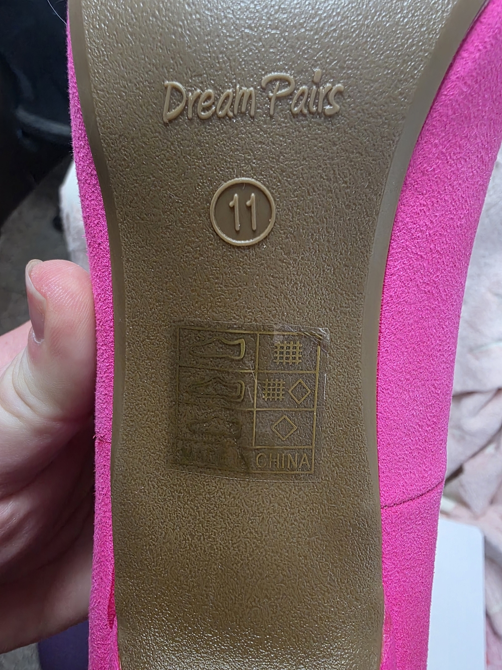 Dream Pairs Hot Pink Suede "Tiffanny" Pump - Picture 8 of 14